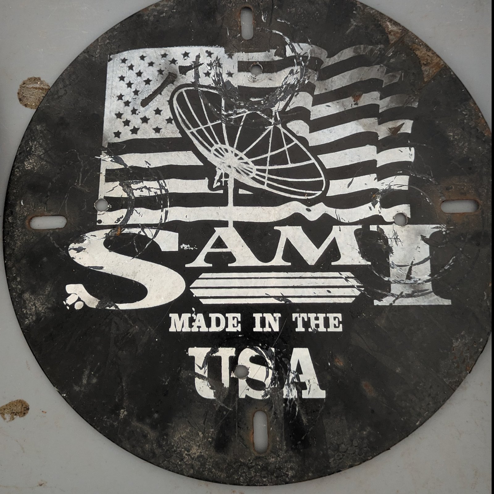Hub plate of the SAMI dish, Made in the USA